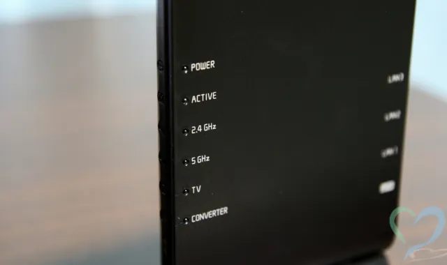 ルーターのランプがつくところ