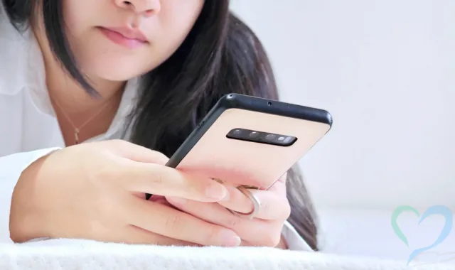 写真が届いたスマホ